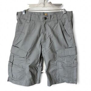 Men’s Carhartt Gray Relaxed Fit Rip Stop Force Broxton Cargo Shorts size 32